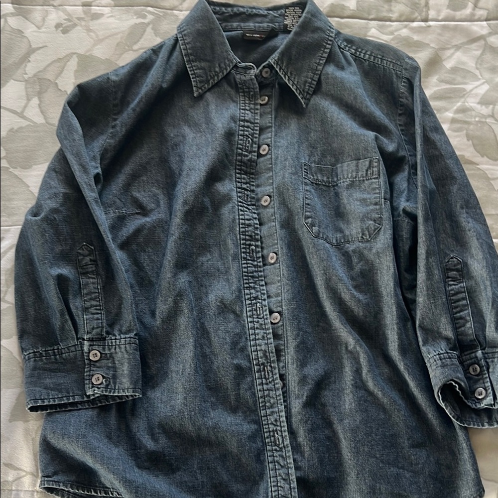 Denim Button-Up Shirt